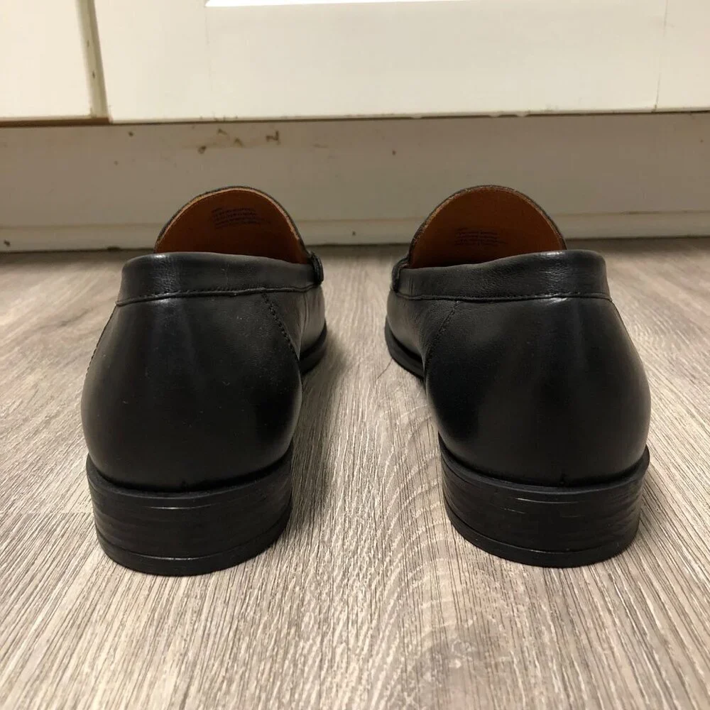 Miz Mooz Issy Flats Black Genuine Leather Loafers EU Size 41 Shoes Minimalist
